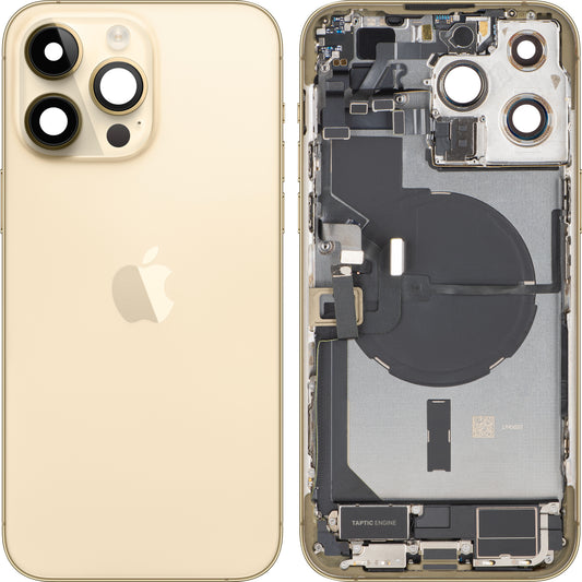 Batteriedeckel Apple iPhone 14 Pro Max, mit Mittelgehäuse, Vollständige Teile, Gold, Swap