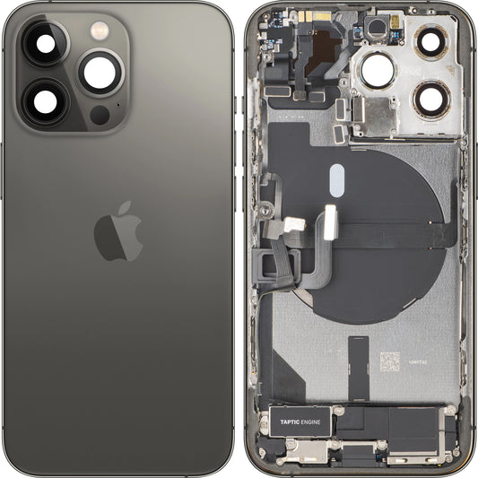 Batteriedeckel Apple iPhone 13 Pro, mit Mittelgehäuse, vollständige Teile, Schwarz (Graphit), Swap