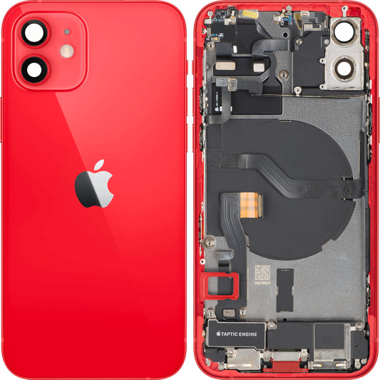 Apple iPhone 12 Akkudeckel, mit Mittelgehäuse, Vollständige Teile, Rot, Swap