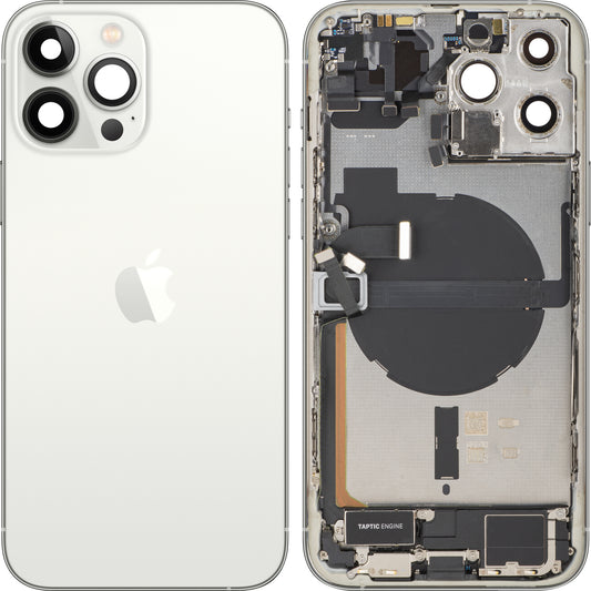 Batteriedeckel Apple iPhone 13 Pro Max, mit Mittelgehäuse, Komplettteile, Silber, Swap