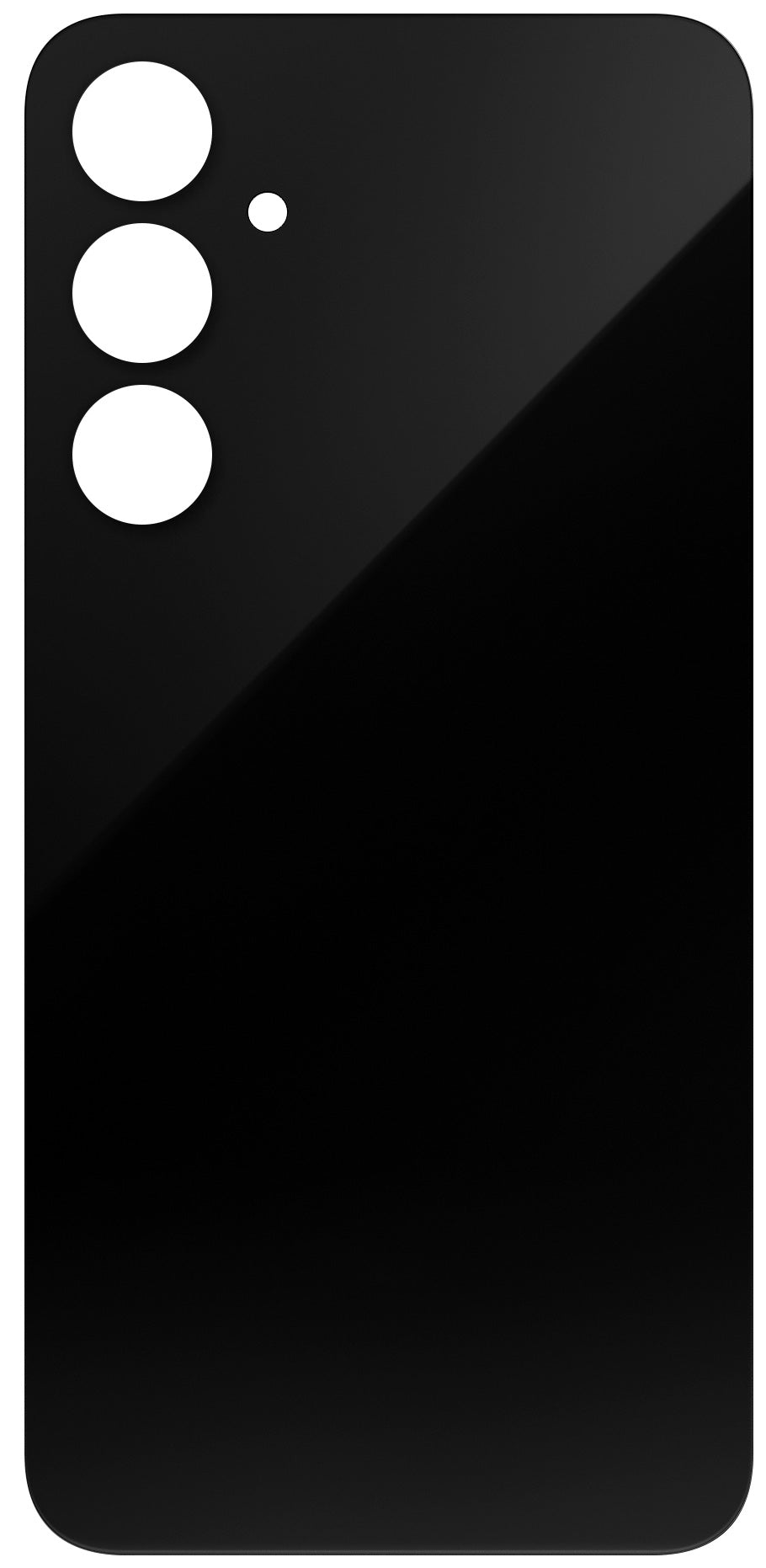 Akkudeckel kompatibel mit Samsung Galaxy A35 5G A356, Schwarz