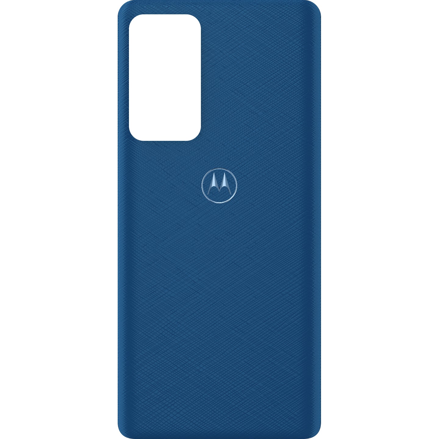 Motorola Edge 20 Pro Akkudeckel, Blau (blaues veganes Leder), Service Pack 5S58C19373