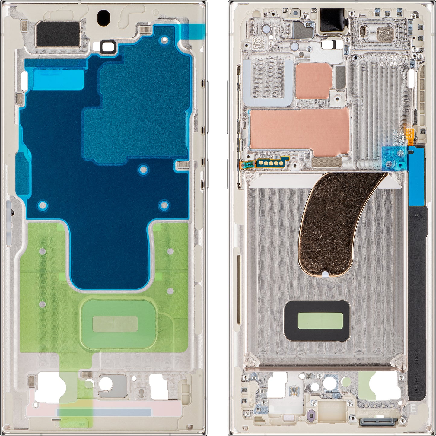 Mittlere Hülle Samsung Galaxy S23 Ultra S918, Creme, Service Pack GH96-15833B