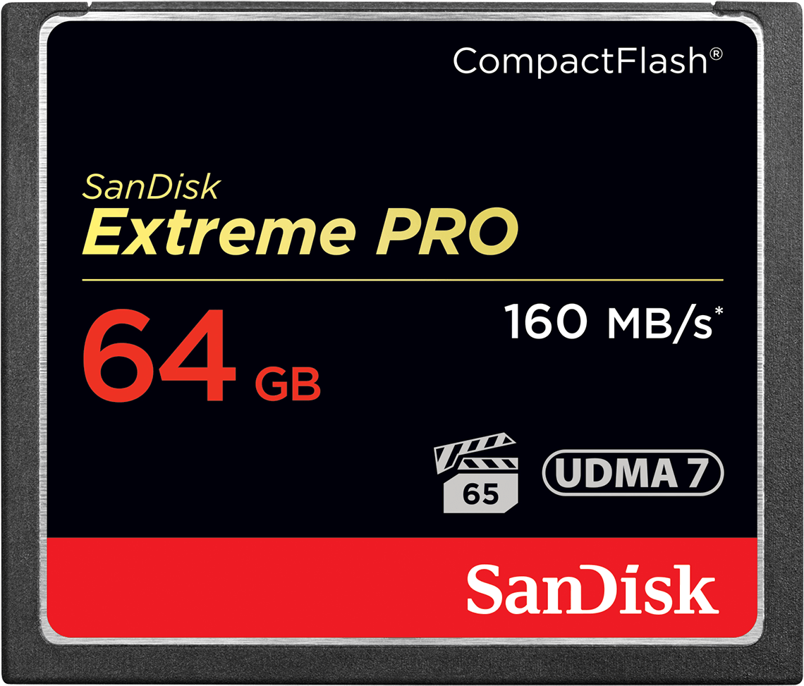 CompactFlash Speicherkarte SanDisk Extreme Pro, 64GB, UDMA 7 SDCFXPS-064G-X46