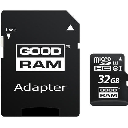 GoodRam microSDHC Speicherkarte, 32GB, Klasse 10 / UHS-1 U1, mit Adapter