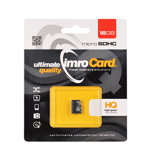 microSDHC Speicherkarte Imro, 16GB, Klasse 10 / UHS-1 U1
