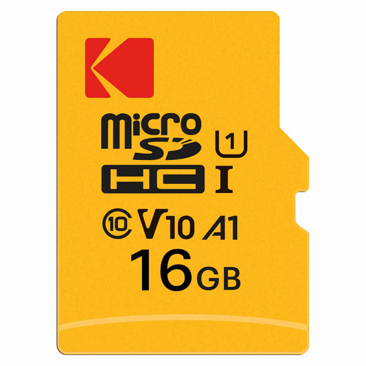 Speicherkarte microSDHC Kodak Premium Performance, 16Gb, Klasse 10 / UHS-1 U1, mit Adapter EKMSDM16GHC10K
