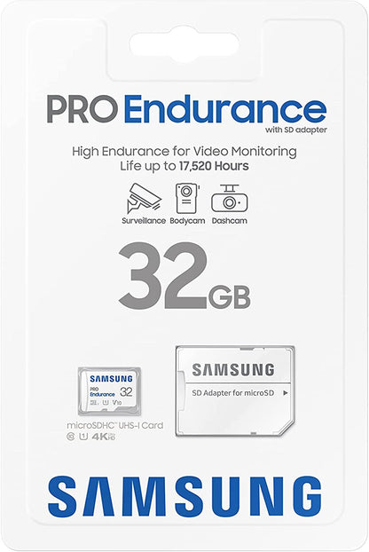 Samsung PRO Endurance microSDHC-Speicherkarte, 32Gb, Klasse 10 / UHS-1 U1, mit Adapter MB-MJ32KA/EU