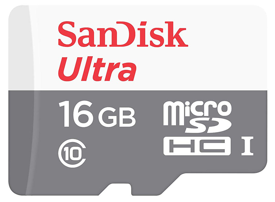 microSDHC SanDisk Ultra Android-Speicherkarte, 16 GB, Klasse 10 / UHS-1 U1 SDSQUNS-016G-GN3MN