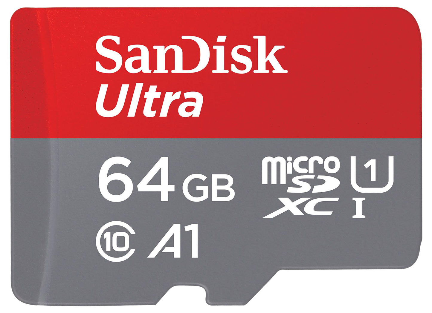 SanDisk Ultra Android A1 microSDXC Speicherkarte, 64Gb, Klasse 10 / UHS-1 U1, mit Adapter SDSQUAB-064G-GN6MA