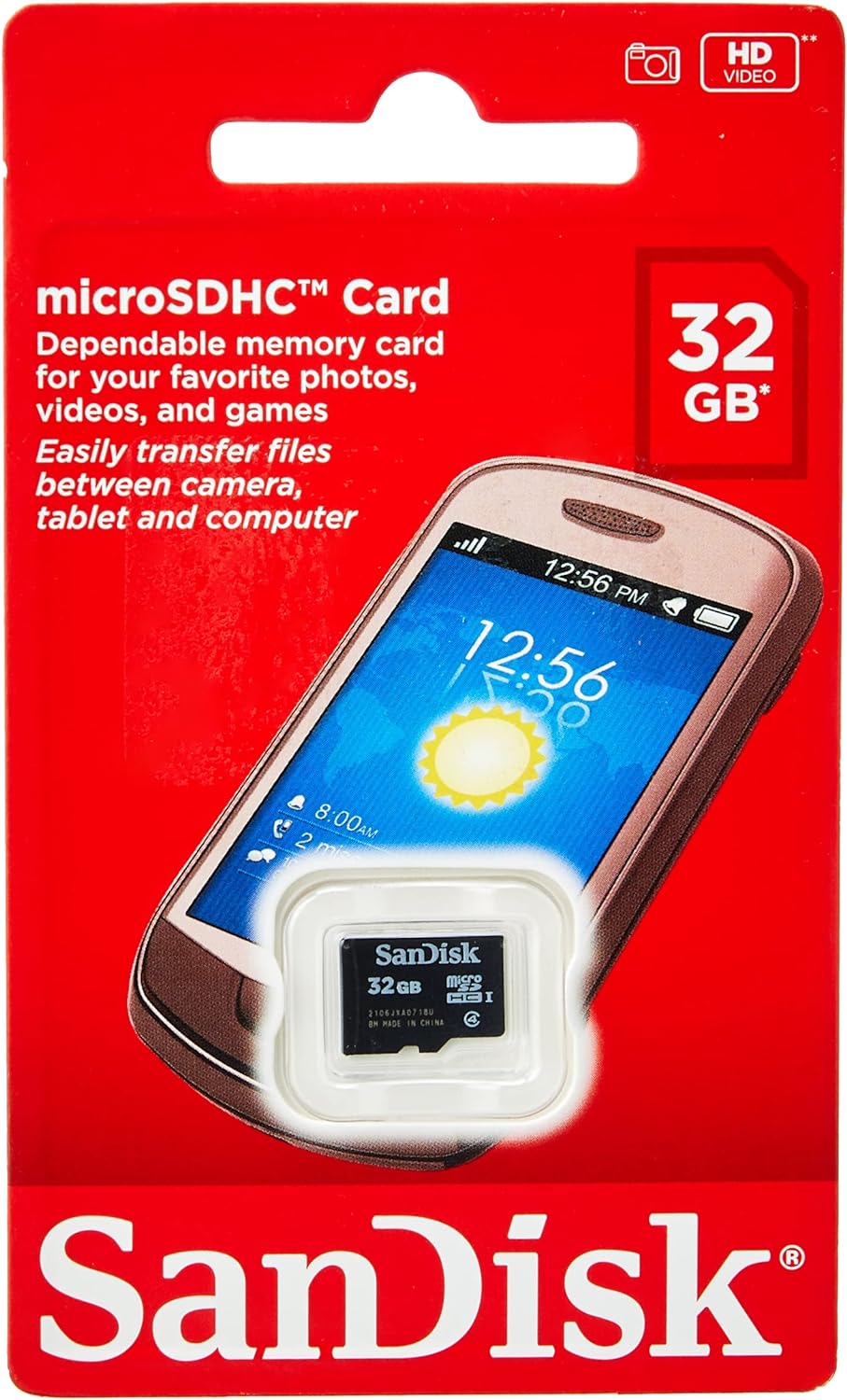 SanDisk microSDHC-Speicherkarte, 32 GB, Klasse 4 SDSDQM-032G-B35