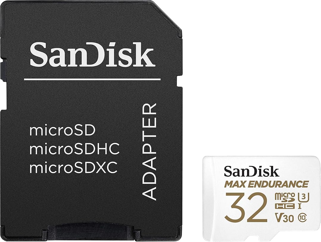 SanDisk MAX Endurance microSDHC Memory Card, 32Gb, Class 10 / UHS-1 U3, With Adapter SDSQQVR-032G-GN6IA