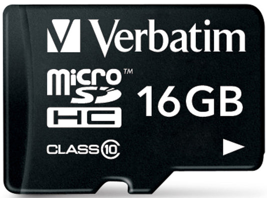 microSDHC Speicherkarte Verbatim, 16GB, Klasse 10 / UHS-1 U1, mit Adapter 44082