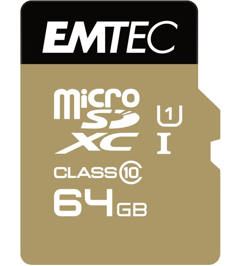 microSDXC Speicherkarte Emtec Speedin Pro Android A1, 64GB, Klasse 10 / UHS-1 U3, mit Adapter ECMSDM64GXC