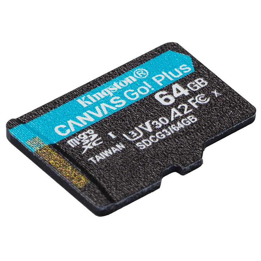 Speicherkarte microSDXC Kingston Canvas Go Plus, 64 GB, Klasse 10 / UHS-1 U3 SDCG3/64 GBSP