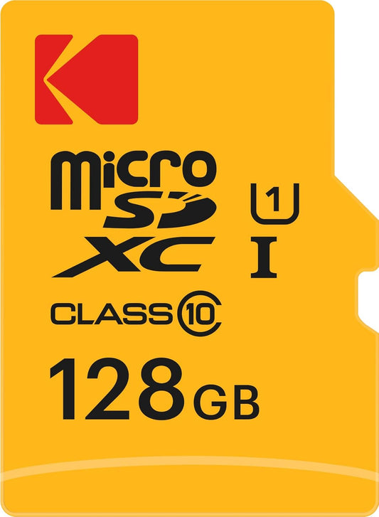 Speicherkarte microSDXC Kodak Premium Performance, 128Gb, Klasse 10 / UHS-1 U1, mit Adapter EKMSDM128GXC10K