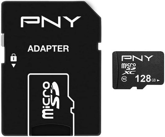 Speicherkarte microSDXC PNY Performance Plus, 128Gb, Klasse 10, mit Adapter P-SDU12810PPL-GE