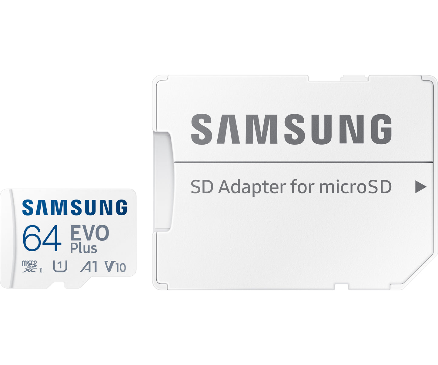 Samsung Evo Plus microSDXC-Speicherkarte, 64 GB, Klasse 10 / UHS-1 U1, mit Adapter MB-MC64KA/EU