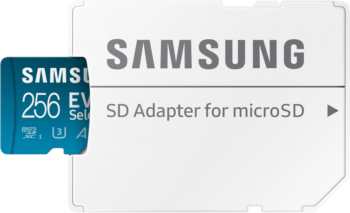 microSDXC-Speicherkarte Samsung Evo Select Plus, 256 GB, Klasse 10 / UHS-1 U3, mit Adapter MB-ME256KA/AM