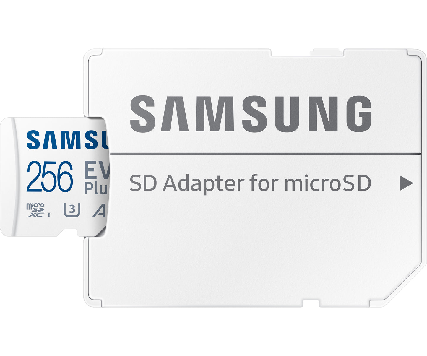 microSDXC-Speicherkarte Samsung Evo Plus, 256 GB, Klasse 10 / UHS-1 U3, mit Adapter MB-MC256KA/EU