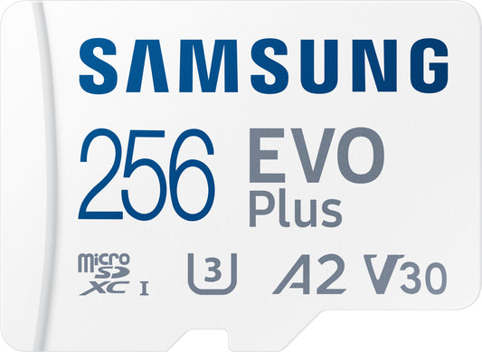 Speicherkarte microSDXC Samsung Evo Plus, 256Gb, Klasse 10 / UHS-1 U3, mit Adapter MB-MC256KA/EU MB-MC256KA/EU