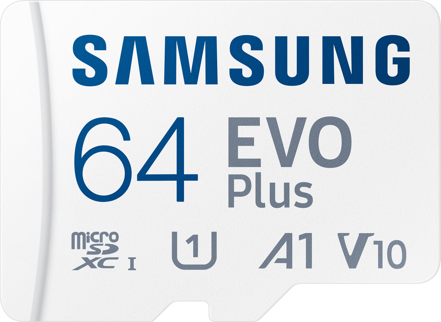 Samsung Evo Plus microSDXC-Speicherkarte, 64 GB, Klasse 10 / UHS-1 U1, mit Adapter MB-MC64KA/EU