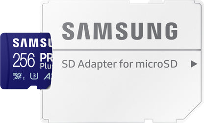 Samsung PRO Plus microSDXC Speicherkarte, 256Gb, Klasse 10 / UHS-1 U3, mit Adapter MB-MD256SA/EU