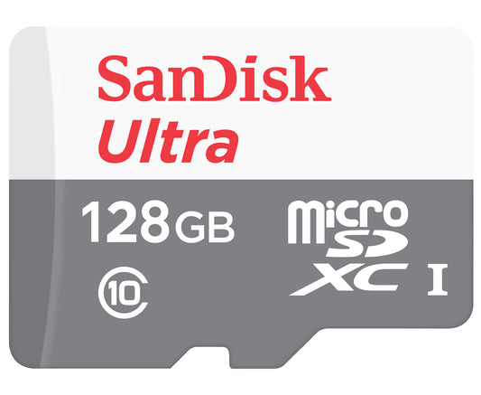 microSDXC SanDisk Ultra Android-Speicherkarte, 128 GB, Klasse 10 / UHS-1 U1 SDSQUNR-128G-GN6MN