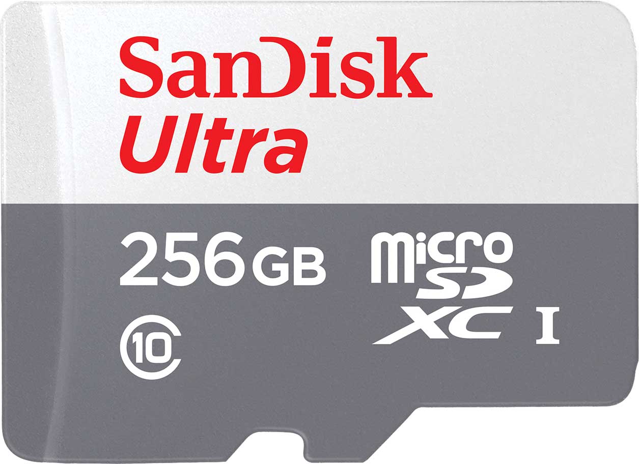 Speicherkarte microSDXC SanDisk Ultra, 256Gb, Klasse 10 SDSQUNR-256G-GN3MN