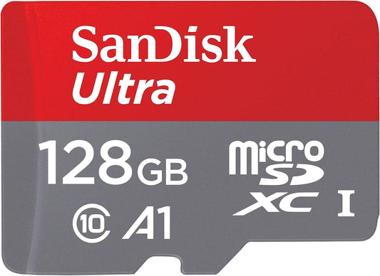 SanDisk Ultra microSDXC-Speicherkarte, 128 GB, Klasse 10 / UHS-1 U1 SDSQUAB-128G-GN6MN