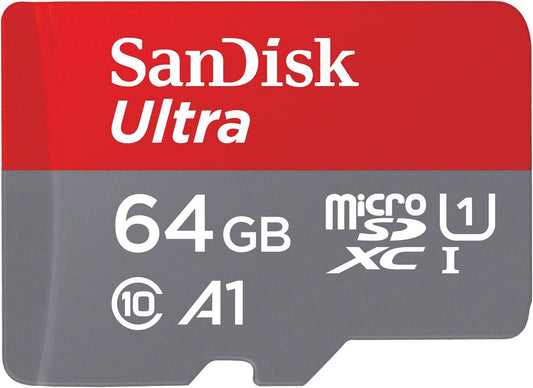 SanDisk Ultra Android A1 microSDXC Speicherkarte, 64Gb, Klasse 10 / UHS-1 U1 SDSQUAB-064G-GN6MN