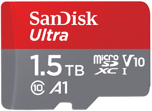 SanDisk Ultra Android A1 microSDXC Memory Card, 1.5TB, Class 10 / UHS-1 U1 SDSQUAC-1T50-GN6MN