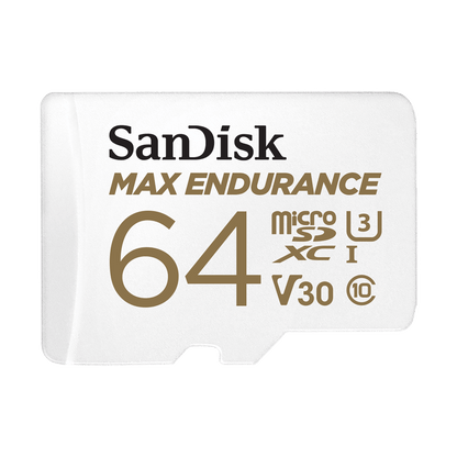 Speicherkarte microSDXC SanDisk MAX Endurance, 64Gb, Klasse 10 / UHS-1 U3, mit Adapter SDSQQVR-064G-GN6IA
