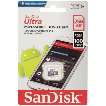 Speicherkarte microSDXC SanDisk Ultra, 256Gb, Klasse 10 SDSQUNR-256G-GN3MN