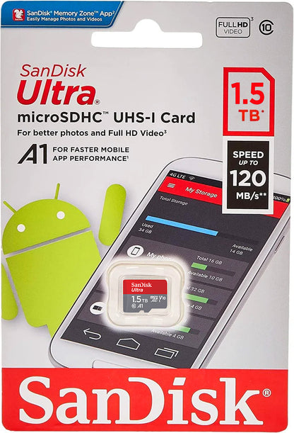 Speicherkarte microSDXC SanDisk Ultra Android A1, 1.5TB, Klasse 10 / UHS-1 U1 SDSQUAC-1T50-GN6MN