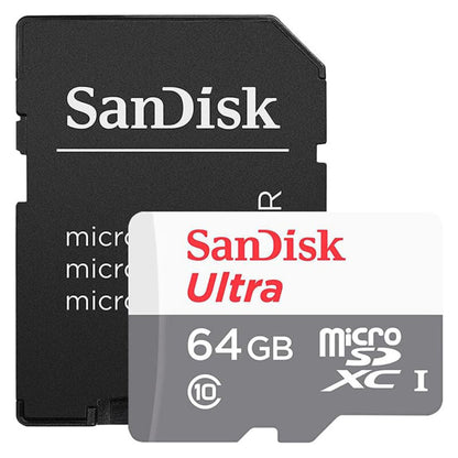 SanDisk Ultra microSDXC Speicherkarte, 64Gb, Klasse 10, mit Adapter SDSQUNR-064G-GN3MA
