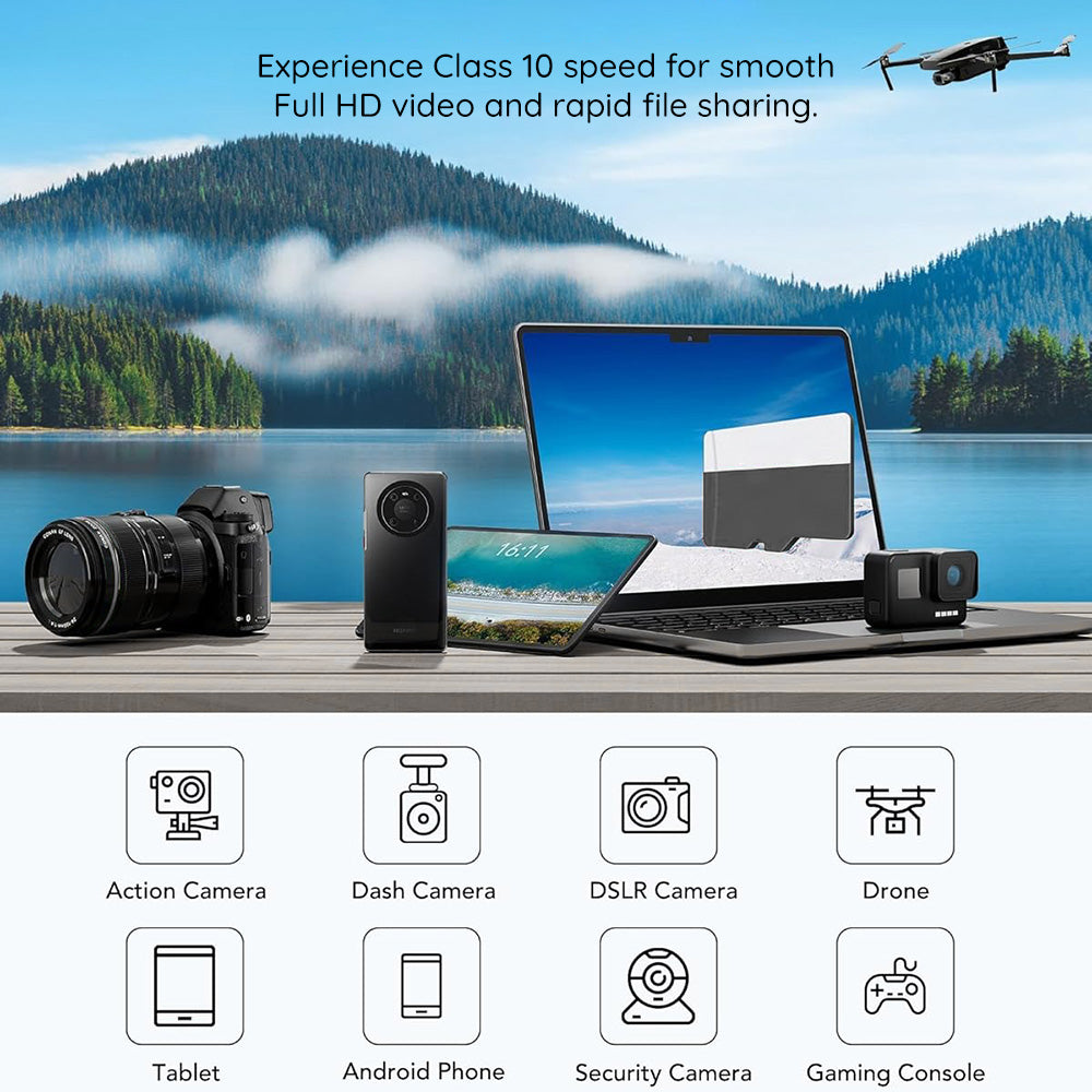 MicroSDXC Speicherkarte Techsuit THCM26, 128GB, Klasse 10, mit Adapter