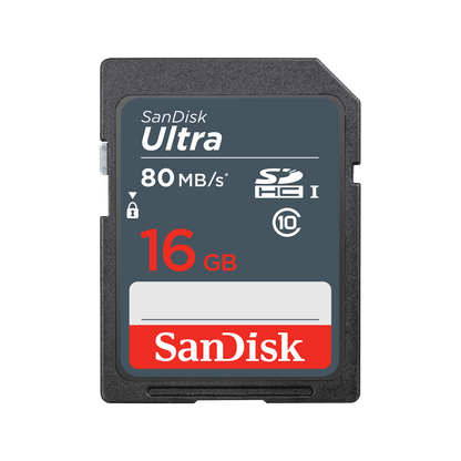 SanDisk Ultra SDHC Memory Card, 16GB, Class 10 SDSDUNS-016G-GN3IN