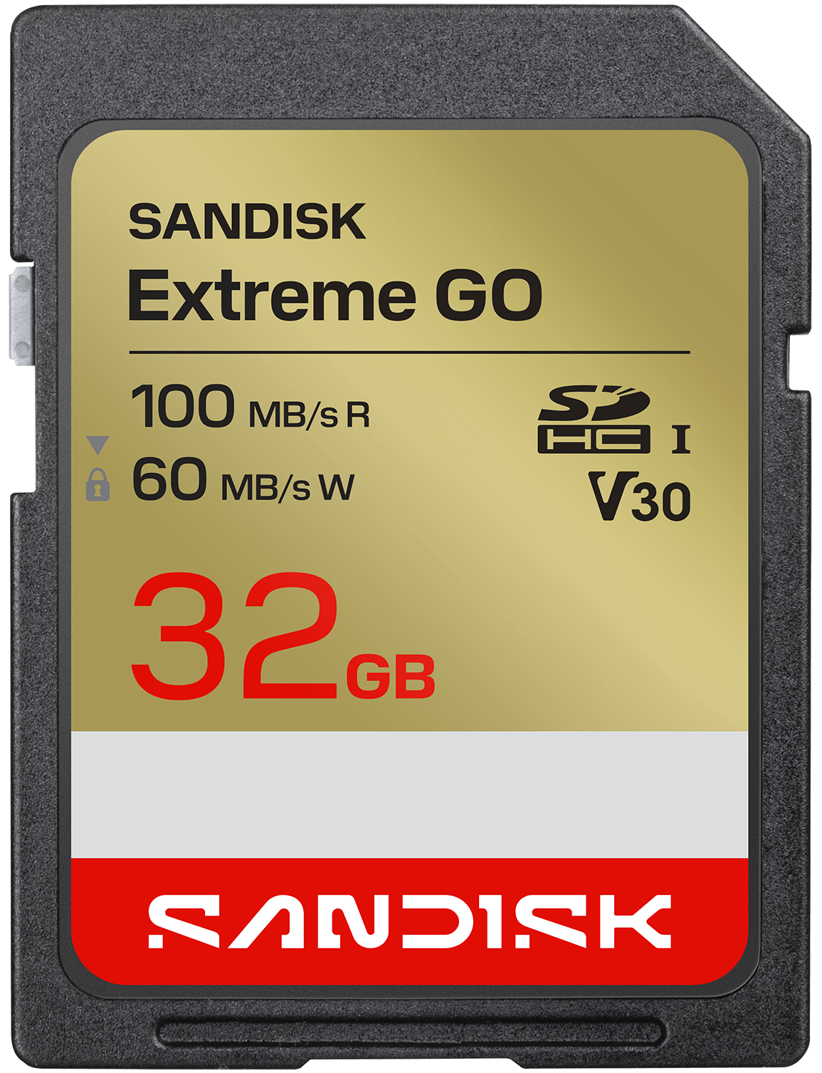 SanDisk Extreme Go SDHC Memory Card, 32GB, Class 10 / UHS-1 U1 SDSDXGN-032G-GNCIN