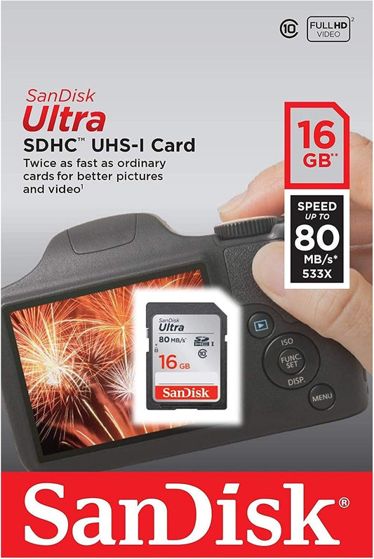 SDHC Speicherkarte SanDisk Ultra, 16GB, Klasse 10 SDSDUNC-016G-GN6IN