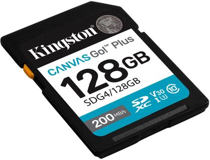 SDXC Speicherkarte Kingston Canvas Go Plus, 128GB, Klasse 10 / UHS-1 U3 SDG4/128GB