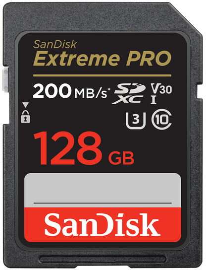 SDXC Speicherkarte SanDisk Extreme Pro, 128GB, Klasse 10 / UHS-1 U3 SDSDXXD-128G-GN4IN