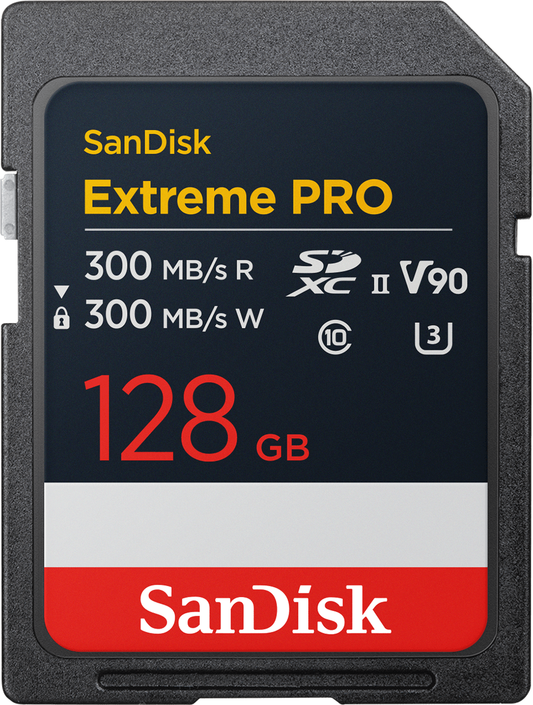 SDXC Speicherkarte SanDisk Extreme Pro, 128GB, Klasse 10 / UHS-2 U3 SDSDXDM-128G-GN4IN