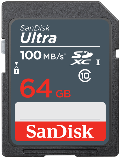 SanDisk Ultra SDXC Memory Card, 64GB, Class 10 SDSDUNR-064G-GN3IN
