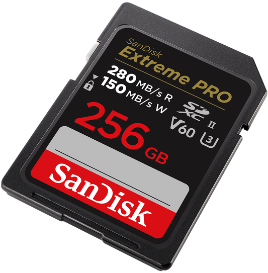 SanDisk Extreme Pro SDXC Memory Card, 256GB, Class 10 / UHS-2 U3 SDSDXEP-256G-GN4IN