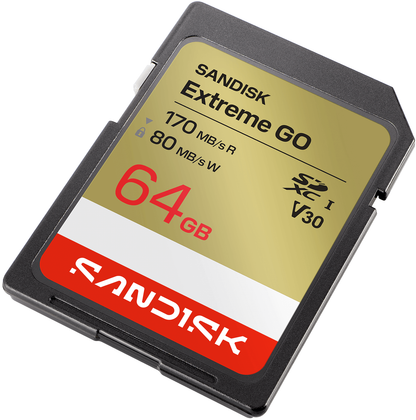 SDXC Speicherkarte SanDisk Extreme Go, 64GB, Klasse 10 / UHS-1 U1 SDSDXGN-064G-GNCIN