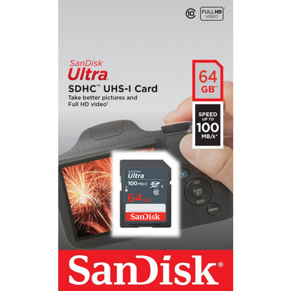 SanDisk Ultra SDXC Memory Card, 64GB, Class 10 SDSDUNR-064G-GN3IN
