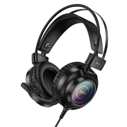 Gaming-Kopfhörer 3,5 mm HOCO W110, RGB, Schwarz