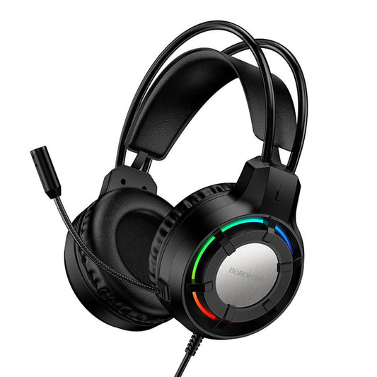Gaming-Kopfhörer 3,5 mm Borofone BO112 Wave, RGB, 2 m, Schwarz