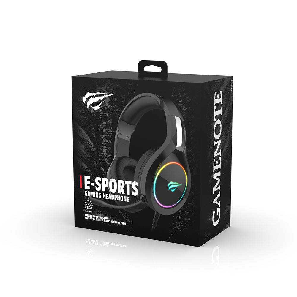 Gaming Kopfhörer 3.5mm HAVIT H2002D, 2m, Rot